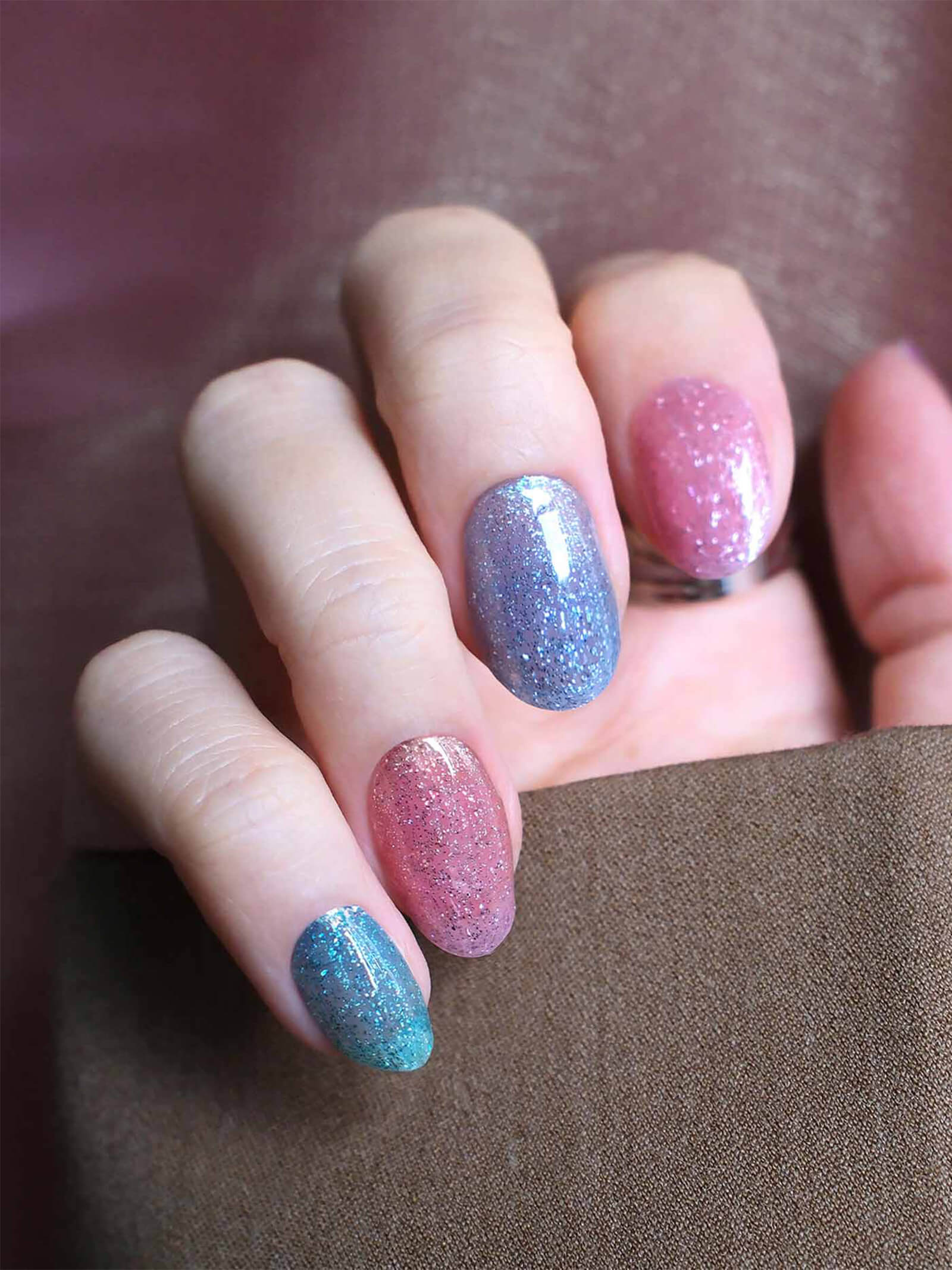 Colorful galaxy nail art stickers