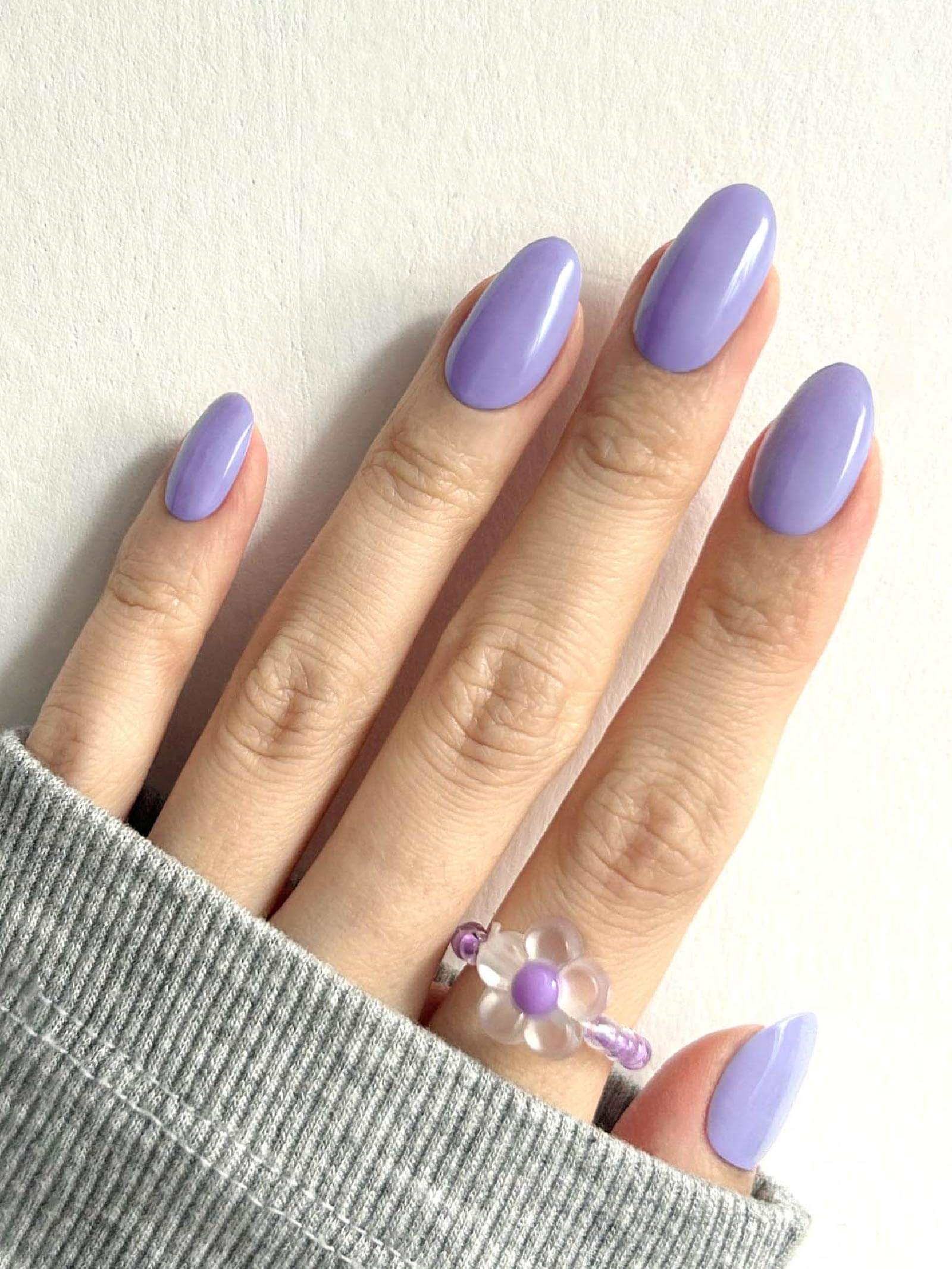 Romantic lavender purple nail stickers