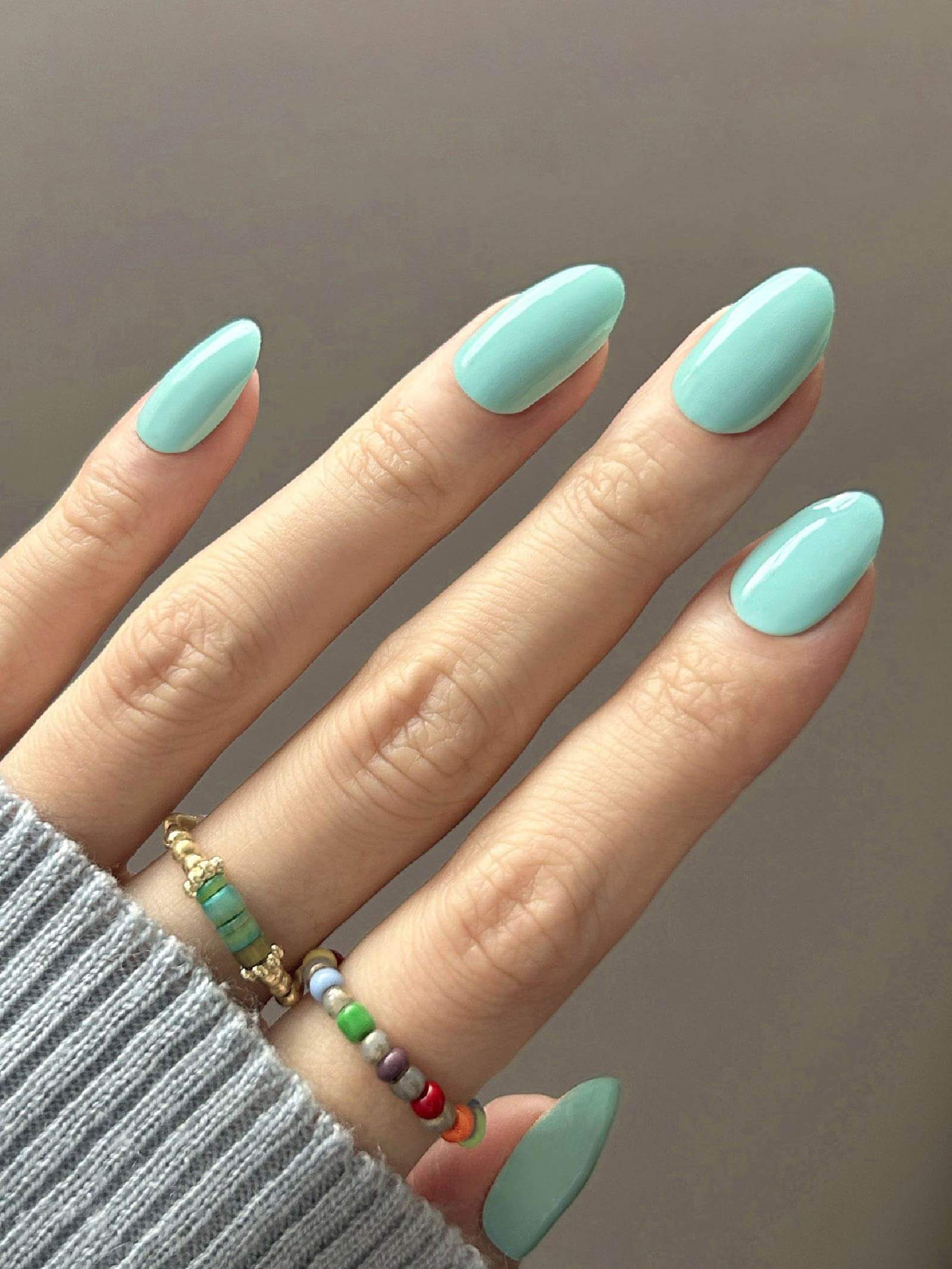 Fresh mint green nail art stickers