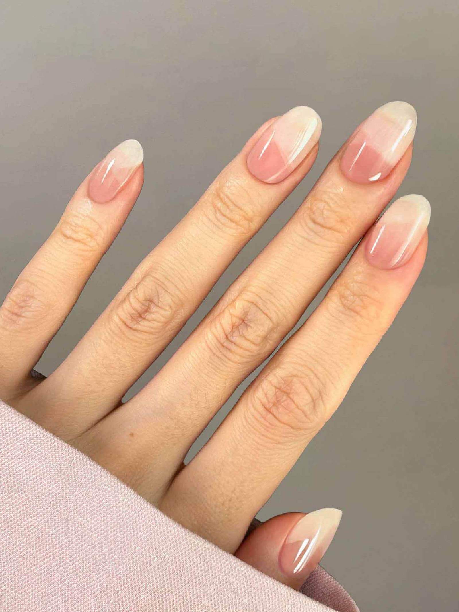 Elegant pink and white striped nail art stickers for a chic look