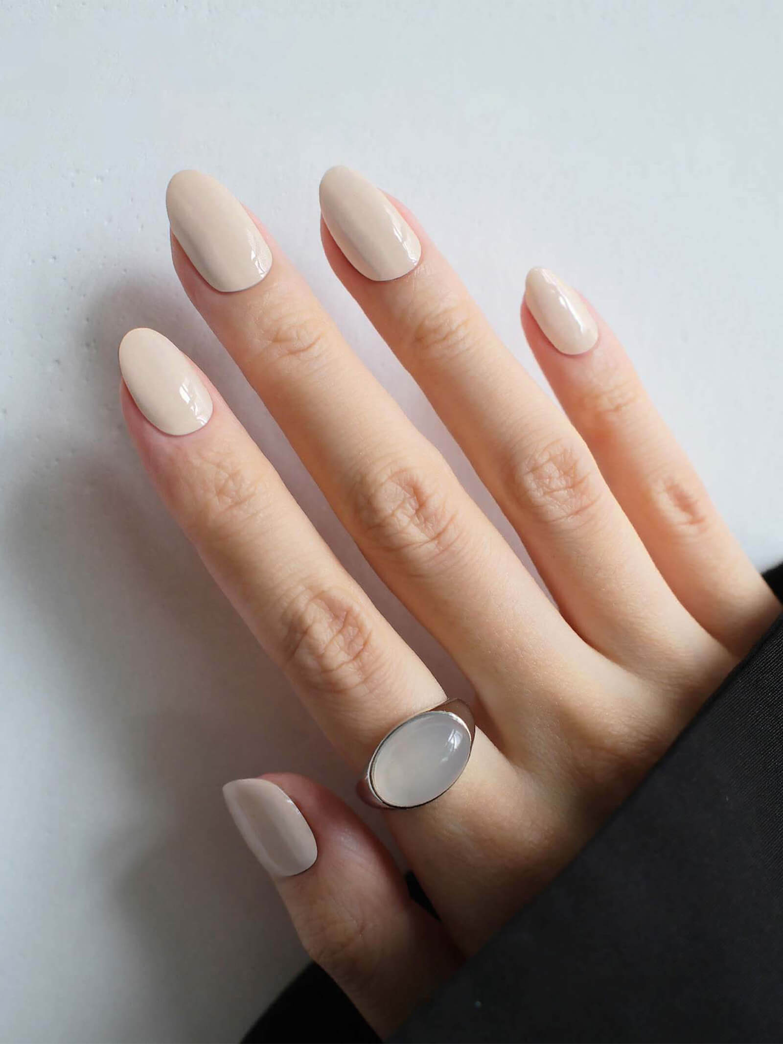 Soft nude nail art stickers with a natural finish