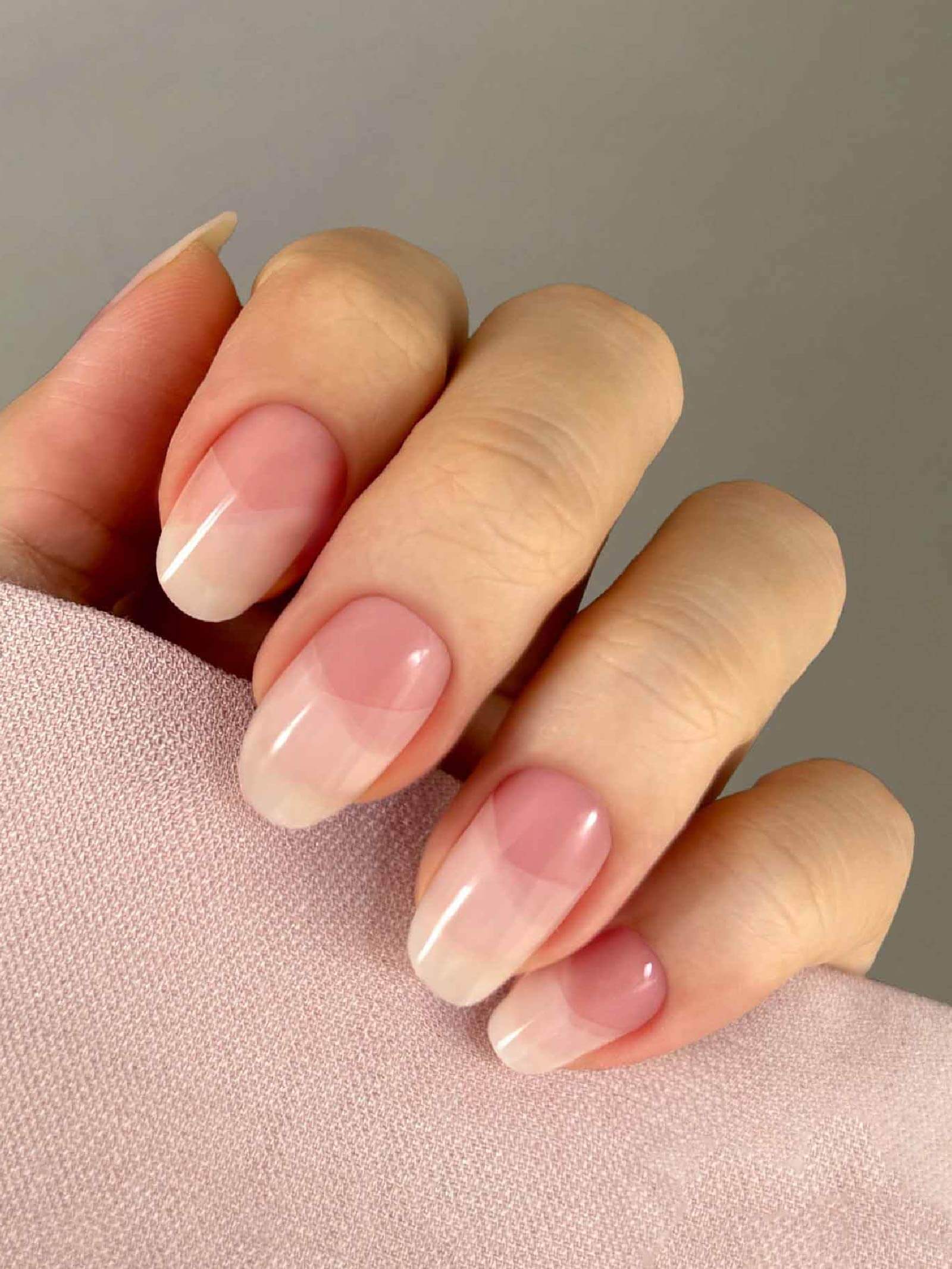 Soft pink and white stripes nail stickers