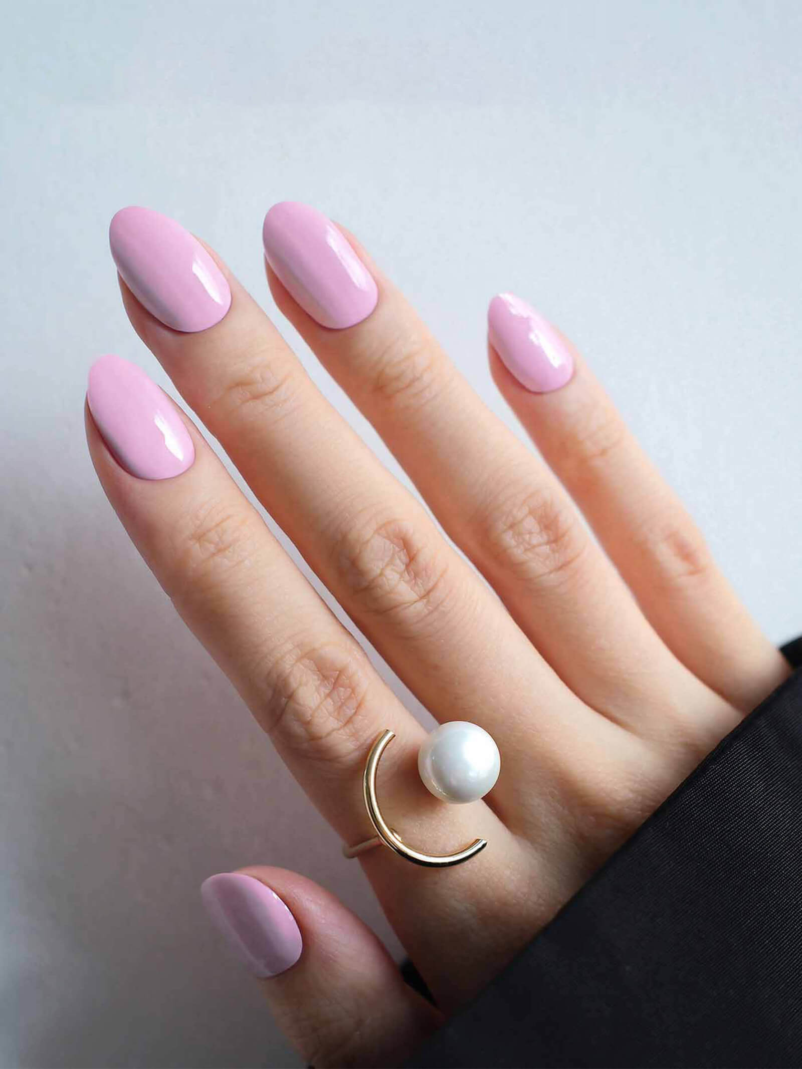 Classic and timeless solid pink nail stickers