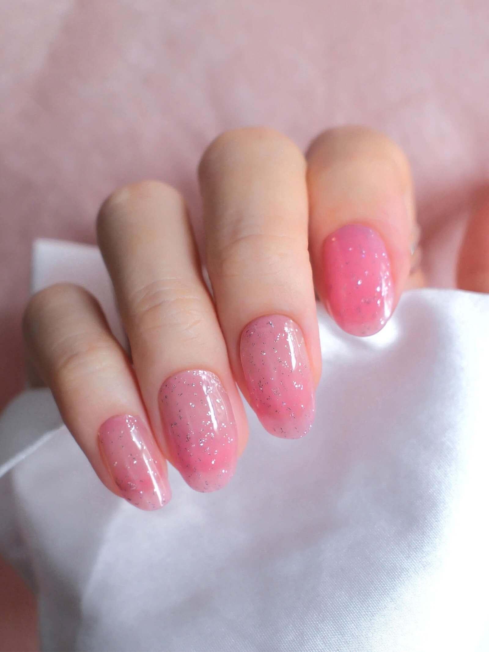 Elegant pink gradient nail art stickers