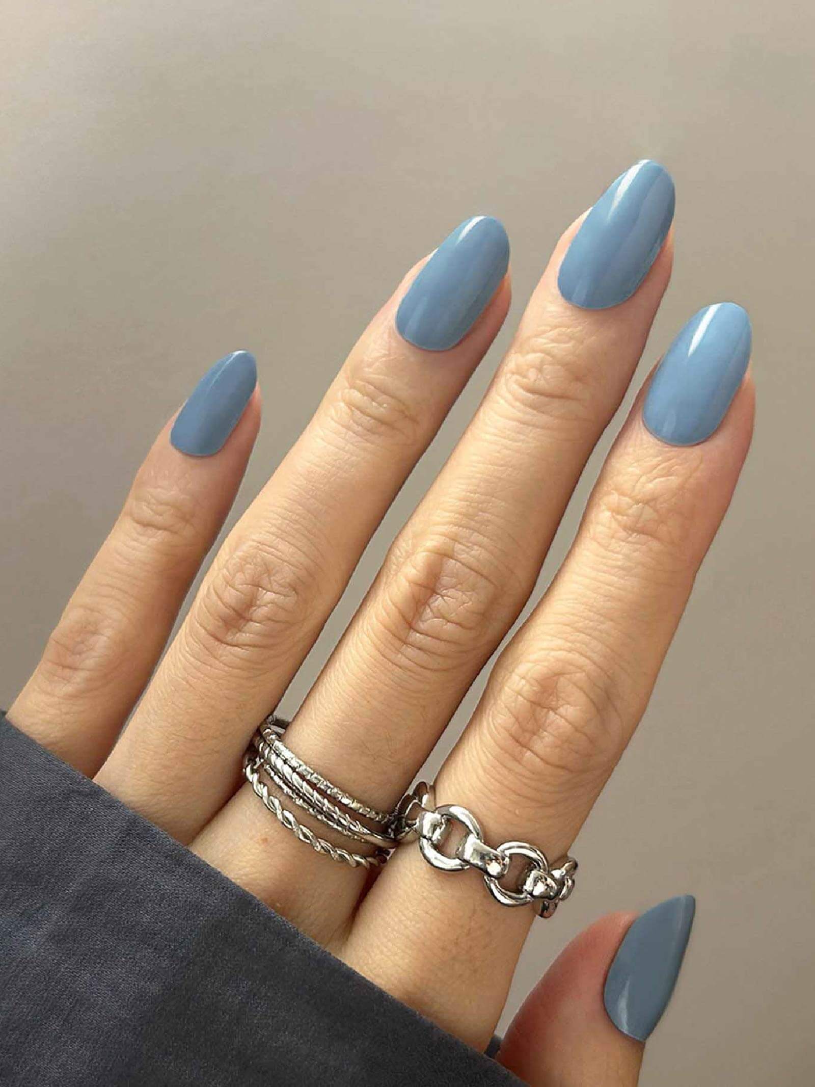 Elegant glacier blue gel nail stickers