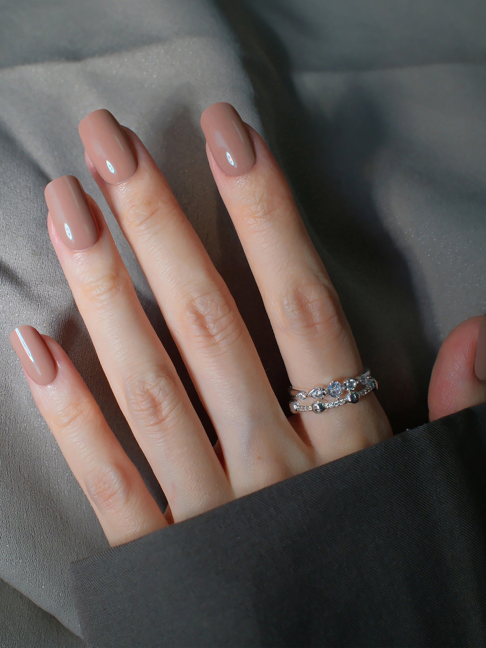 Taupe Gel Nail Stickers for a rich, refined nail design.