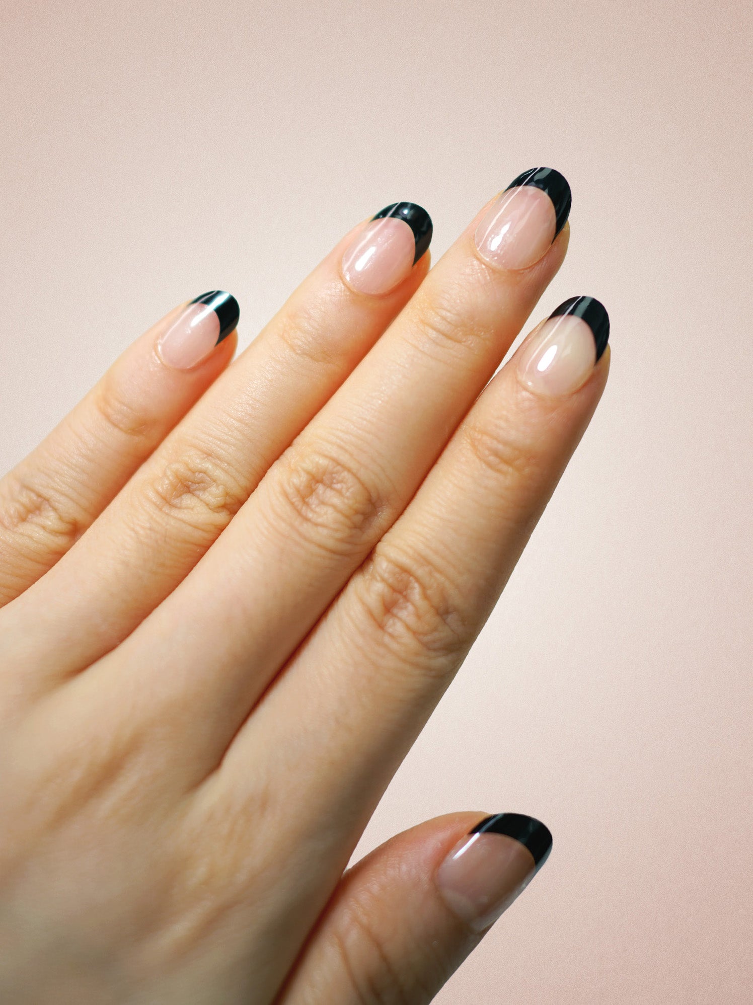 UV Free Gel Nail Strips - Midnight Tip