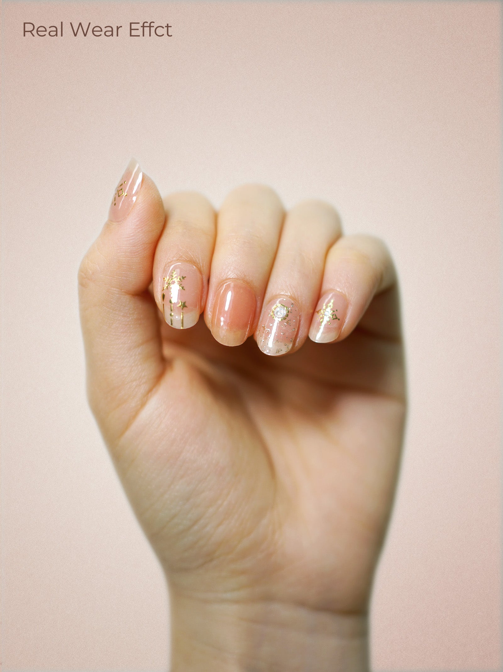 UV Free Gel Nail Strips - Lilac Haze Pink