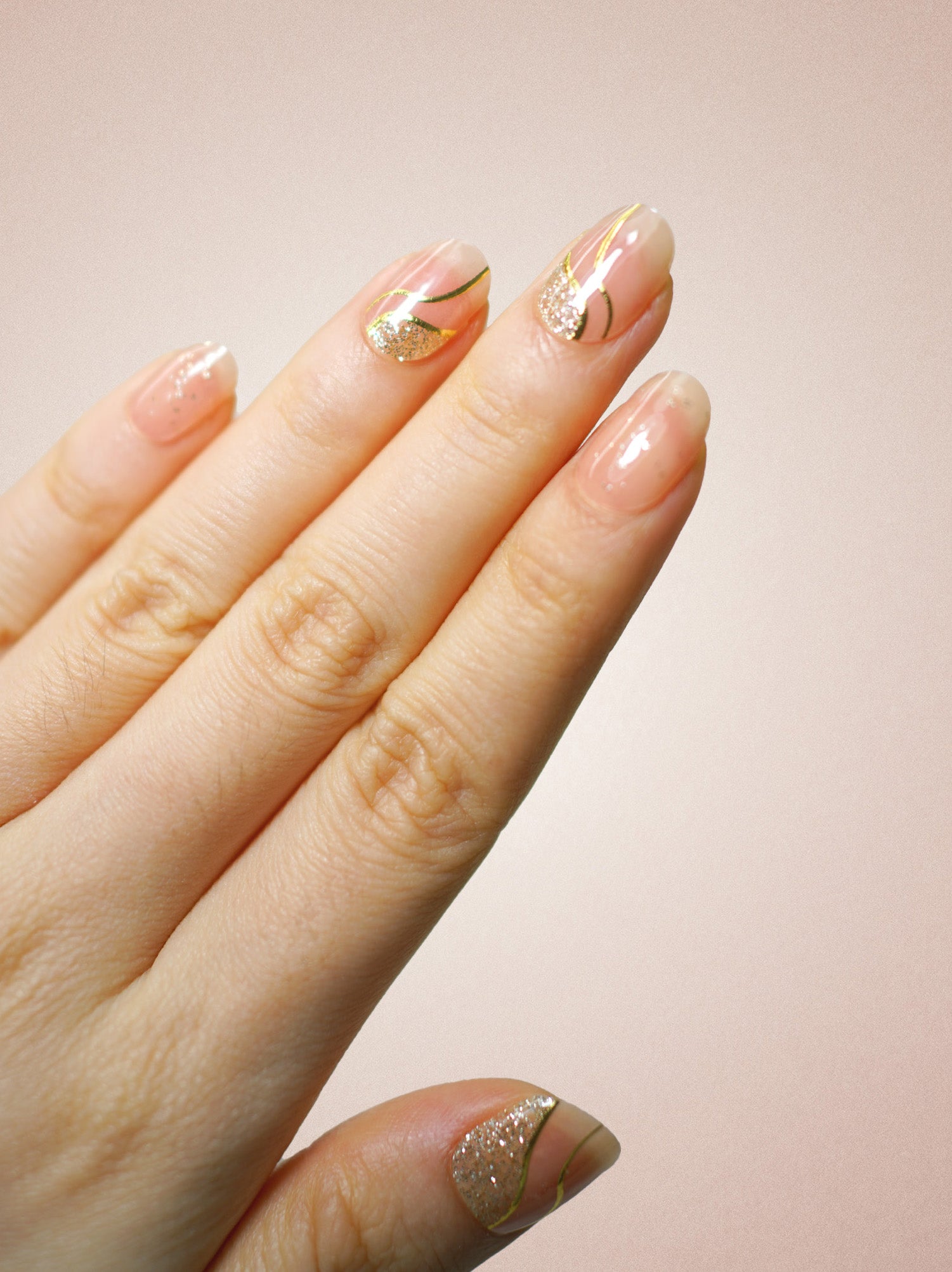 UV Free Gel Nail Strips - Pastel Twilight Nude