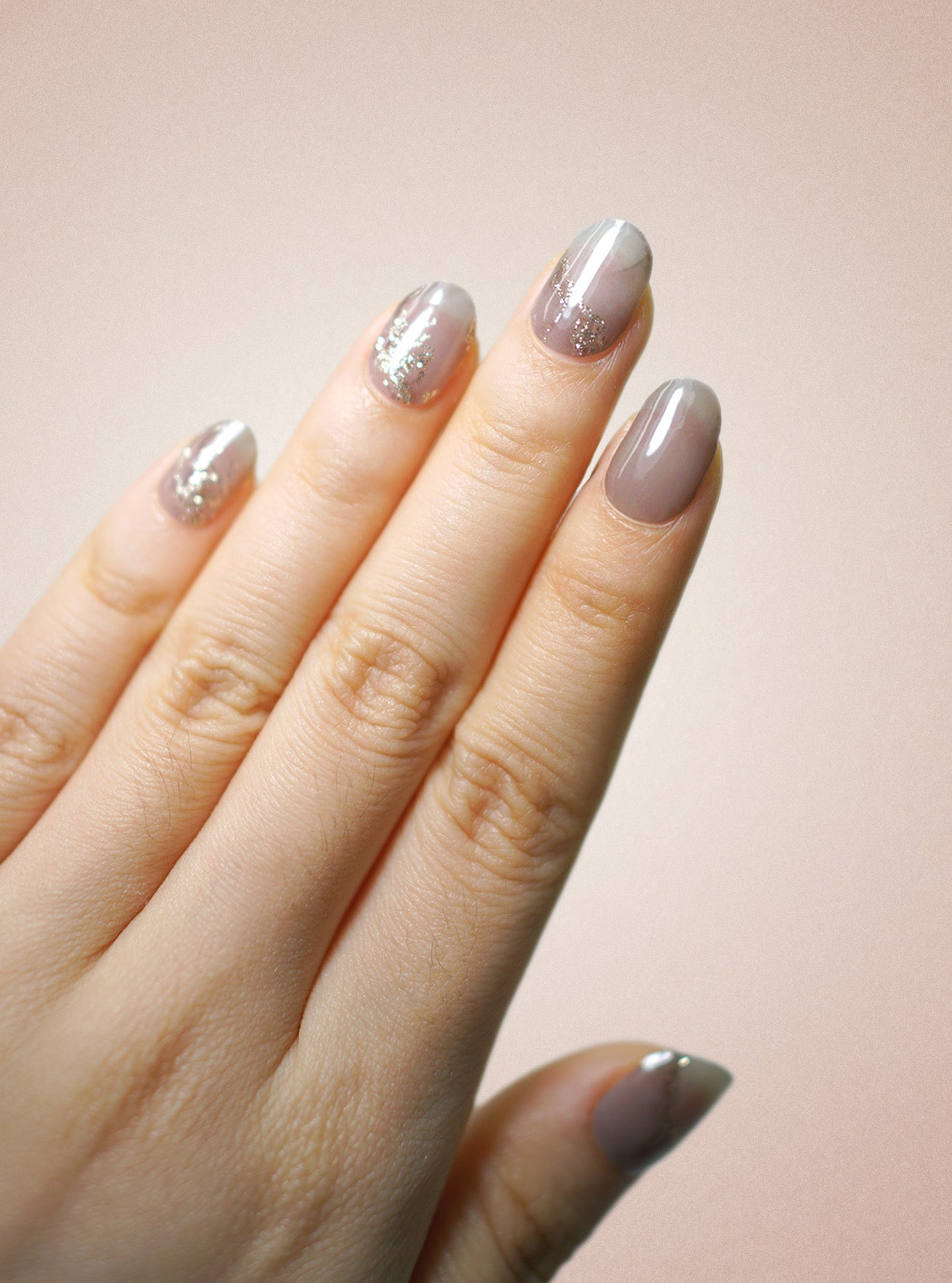 UV Free Gel Nail Strips - Graphite Grey