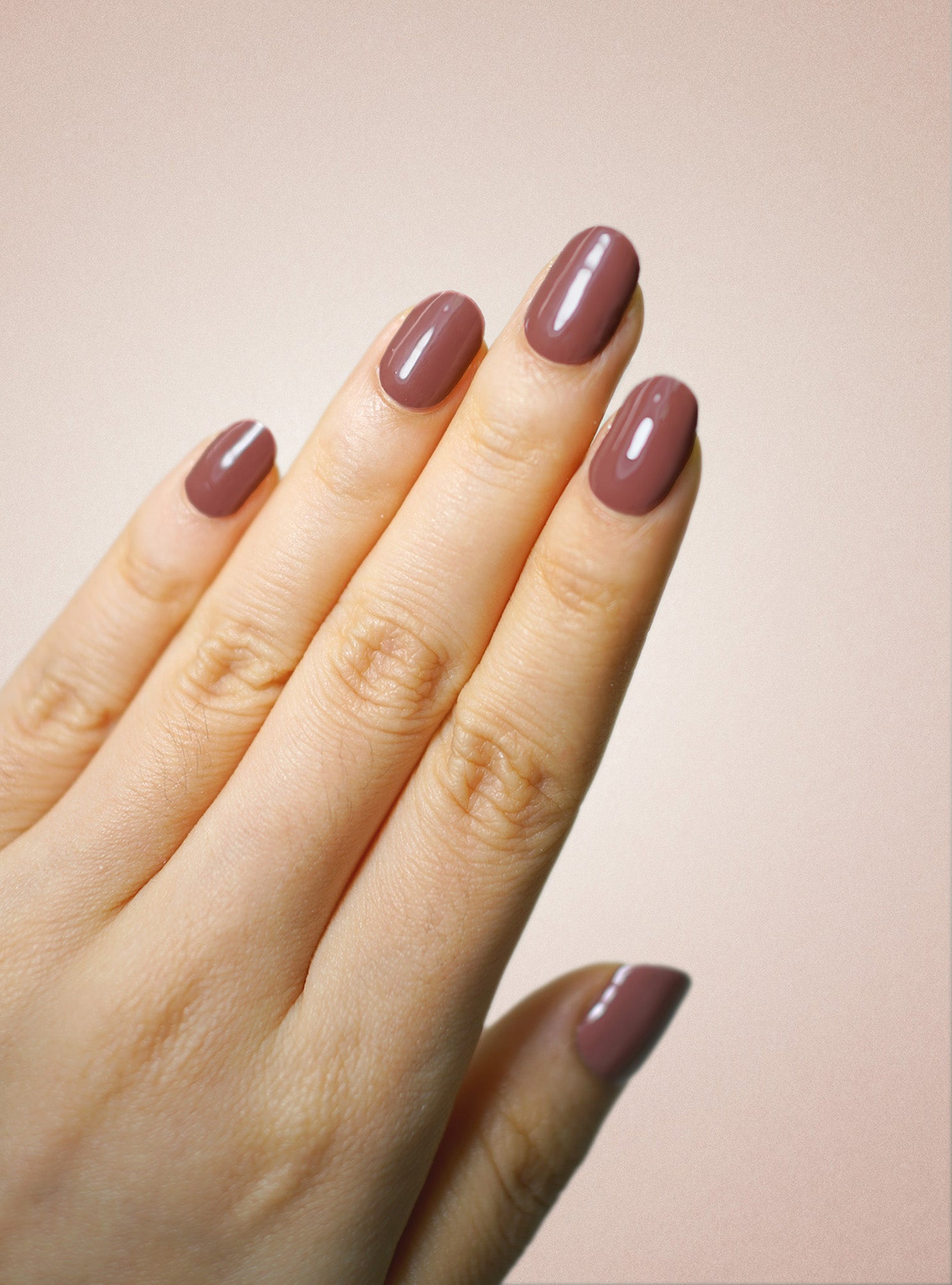 UV Free Gel Nail Strips - Muted Rose Brown