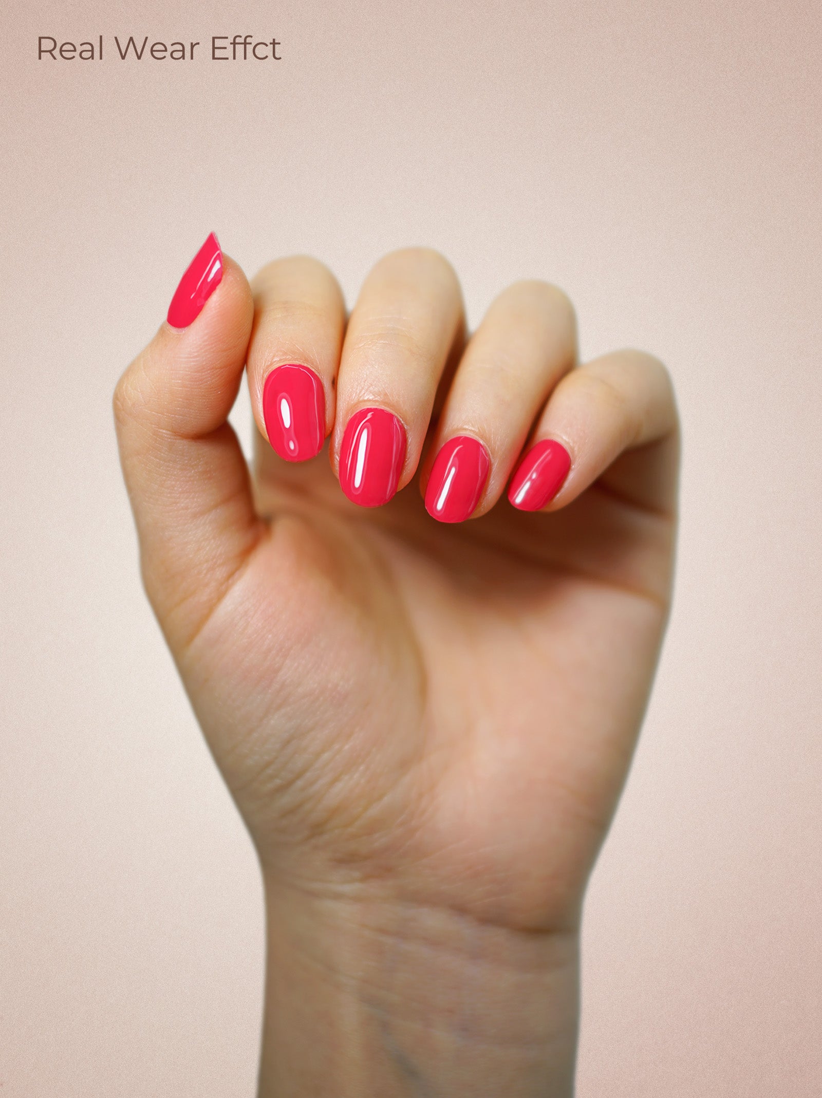 UV Free Gel Nail Strips - Cherry Pop Red