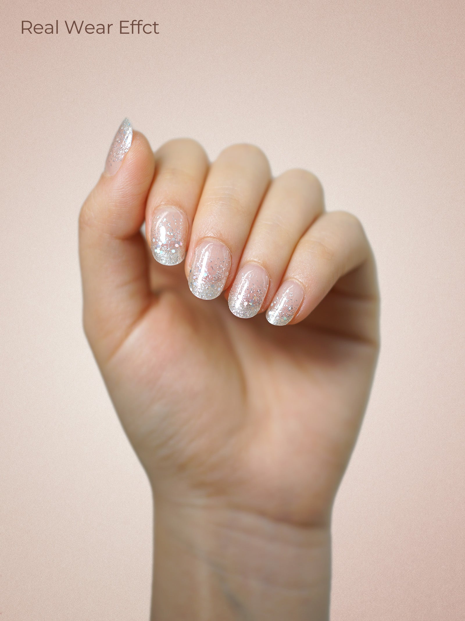 UV Free Gel Nail Strips - Crystal Edge Sliver