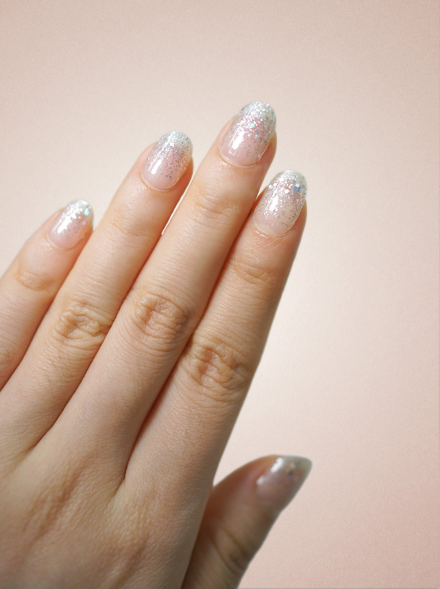 UV Free Gel Nail Strips - Crystal Edge Sliver