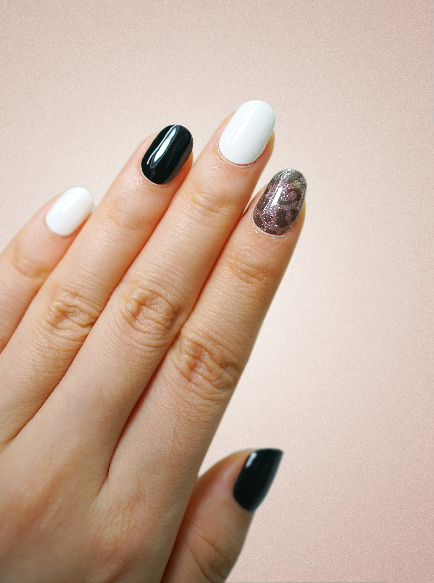 UV Free Gel Nail Strips - Urban Black