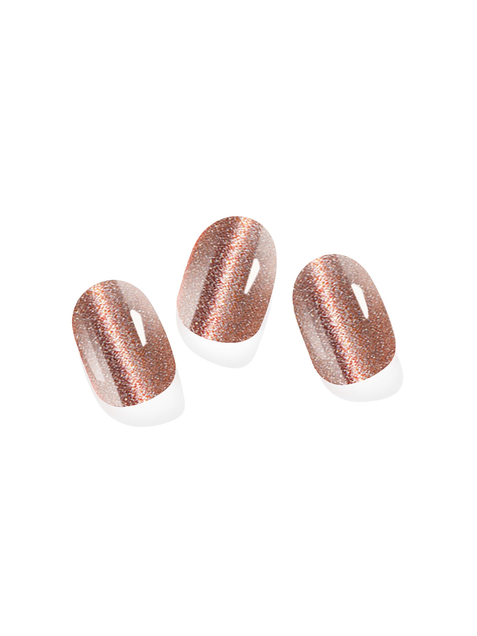 Brown with Sparkle Gel Nail Stickers for a glamorous, shimmering look.