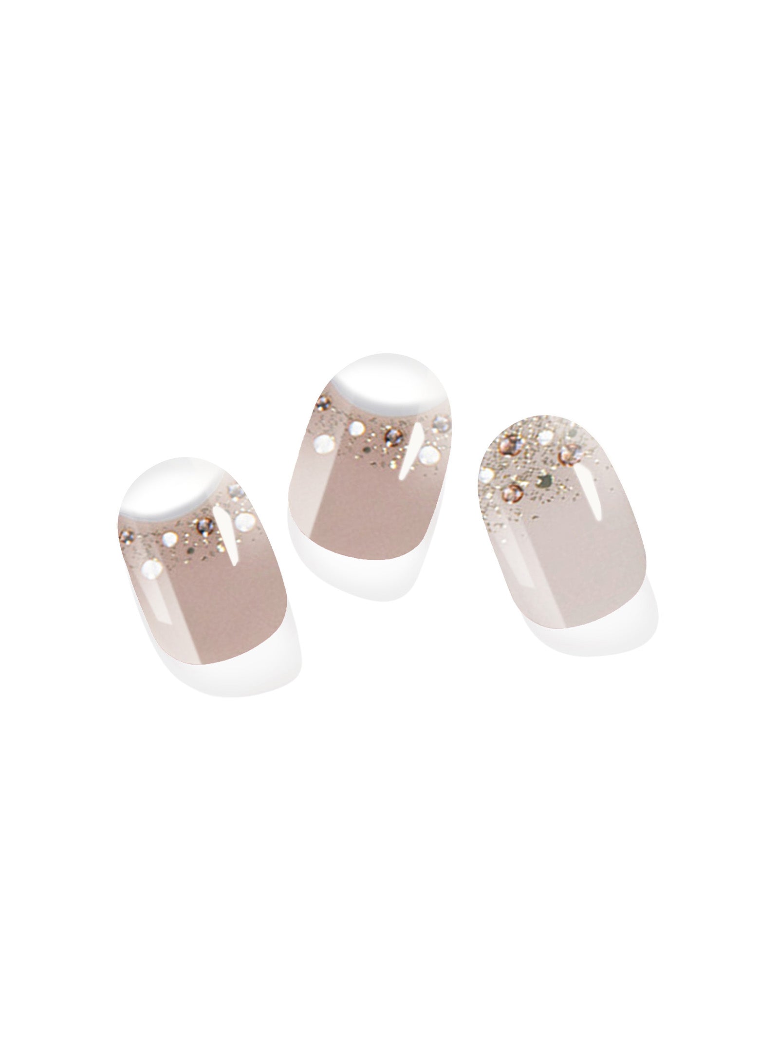 Light Pink Diamond Gel Nail Stickers for a soft, sparkling look.