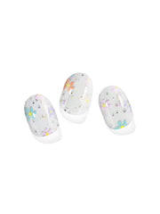 Transparent colorful flower nail stickers