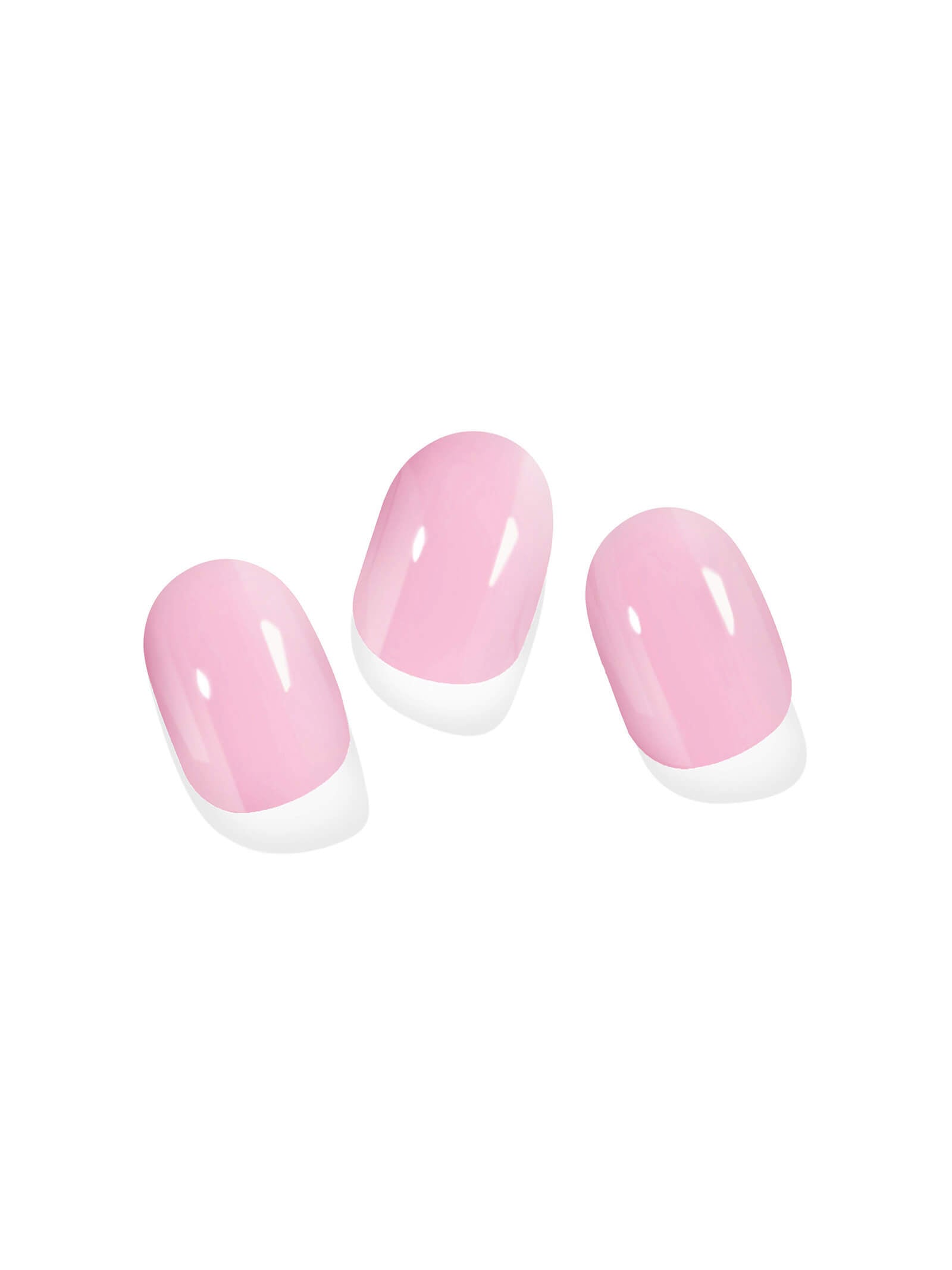 Solid pink nail stickers