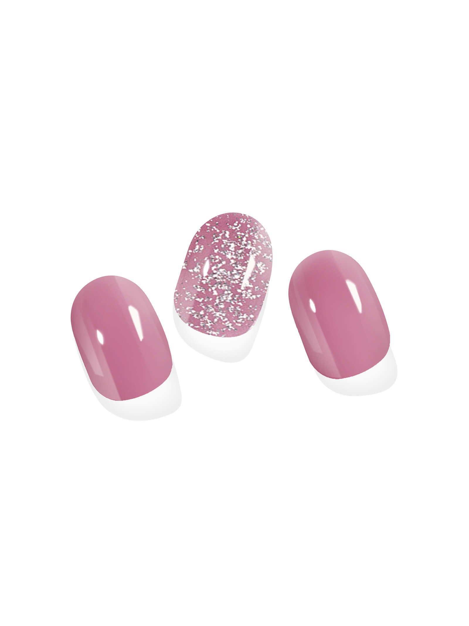 Sparkling magenta nail stickers