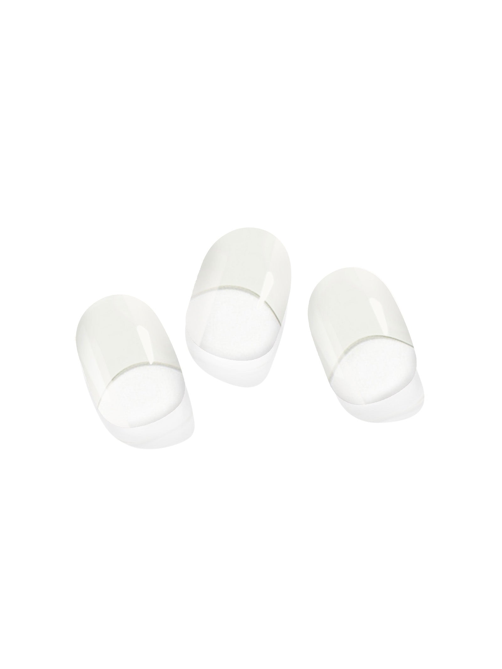 White and Transparent Gel Nail Stickers for a clean, fresh look.