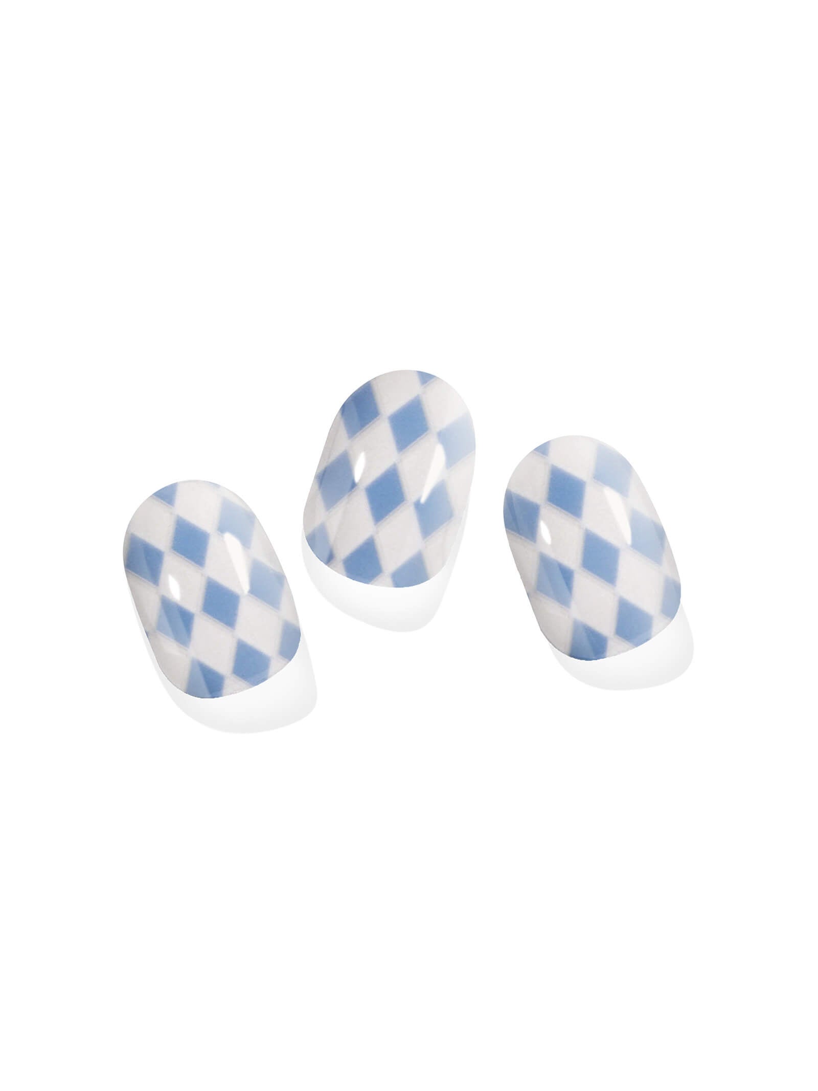 Blue checkered nail stickers