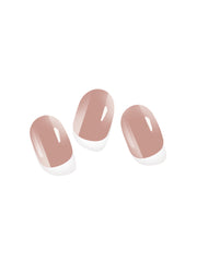 Camel gel nail stickers for a warm and sophisticated look.