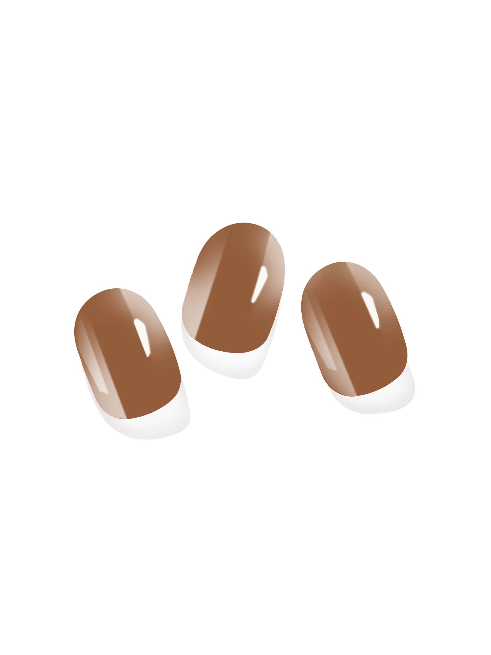 Hazelnut Brown Gel Nail Stickers for a rich, warm look.