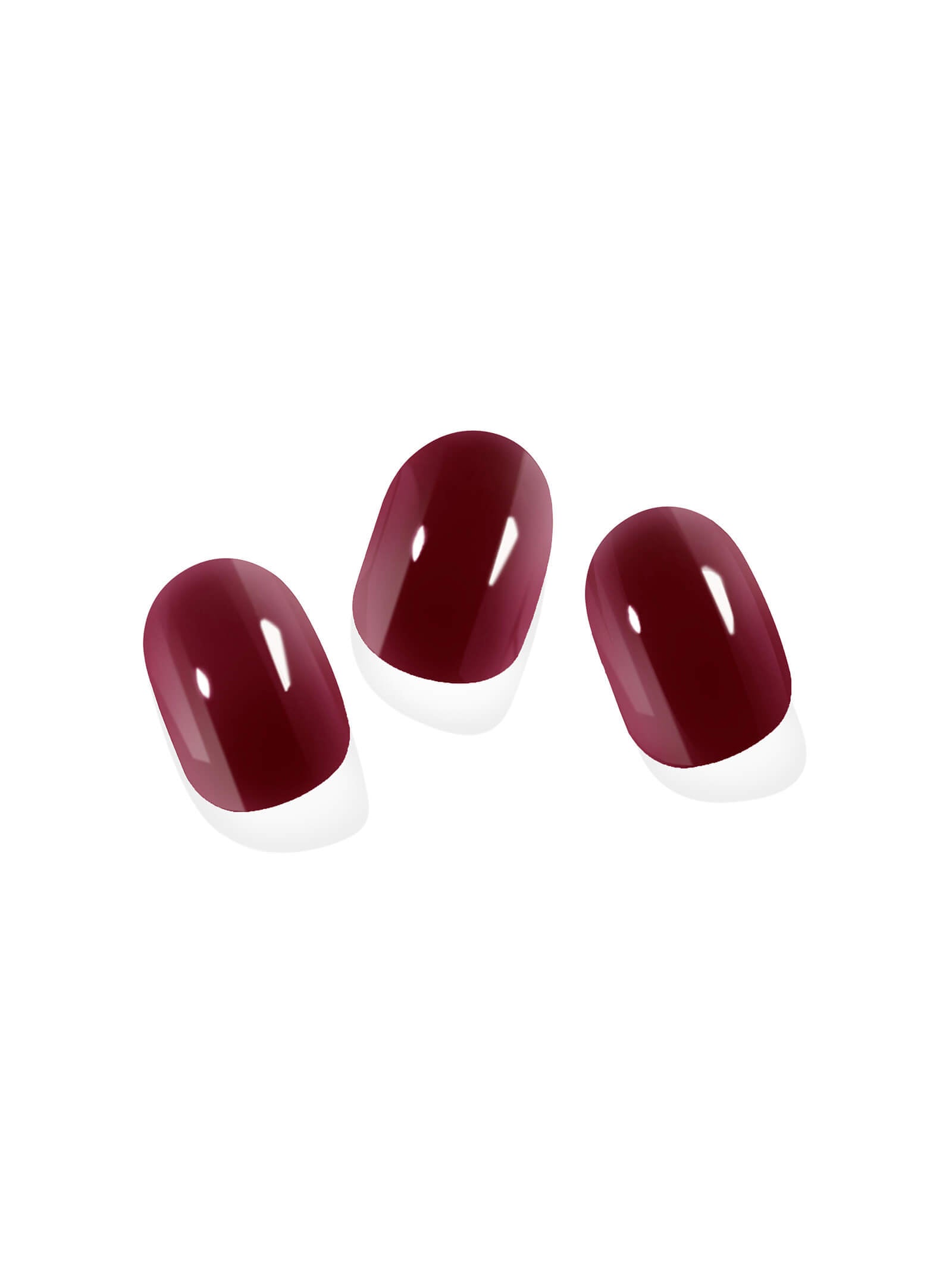 Elegant deep red nail stickers