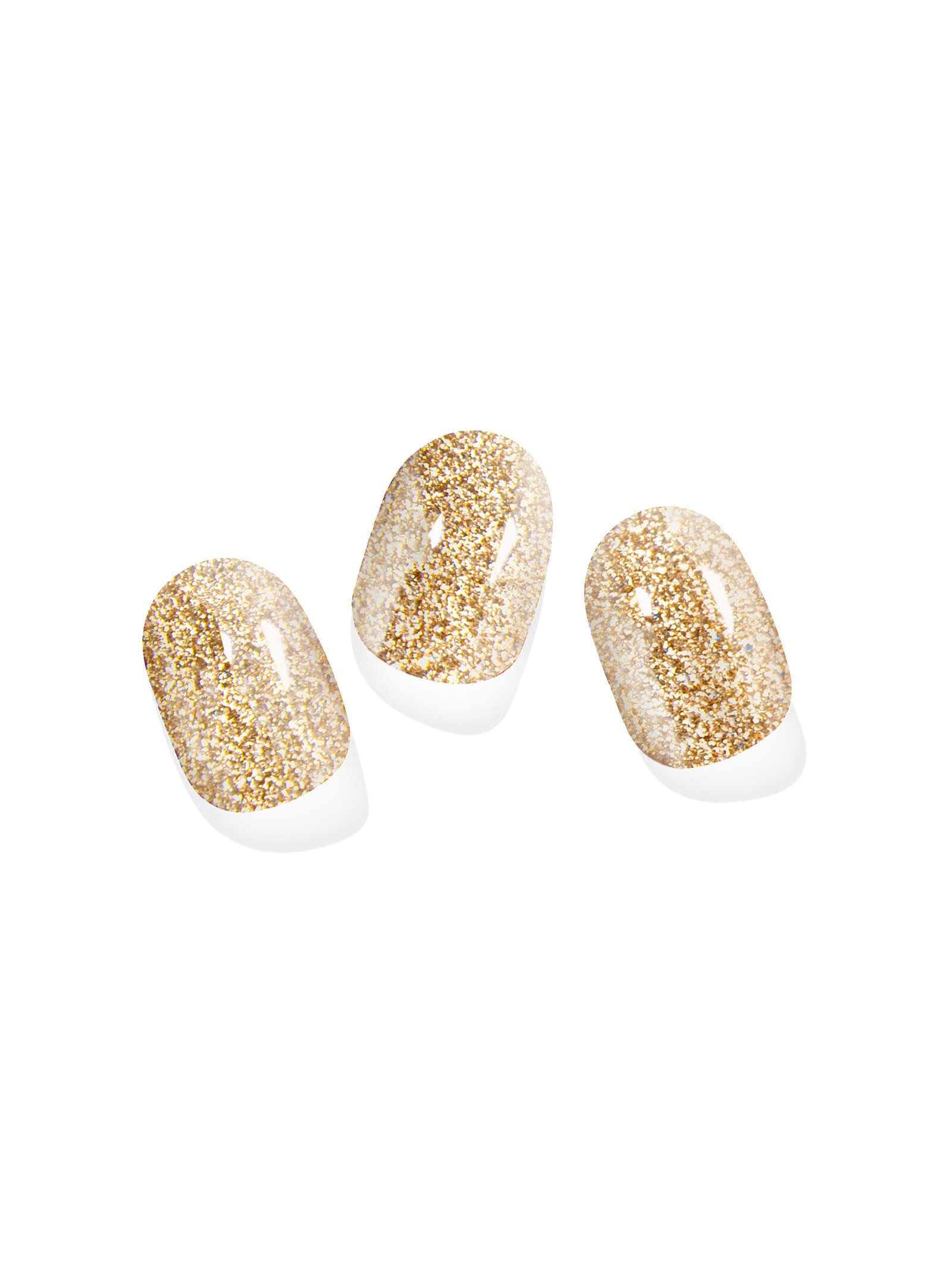 Glittering gold nail stickers