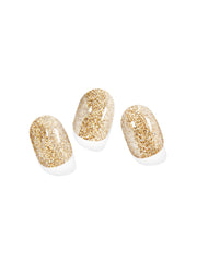 Glittering gold nail stickers