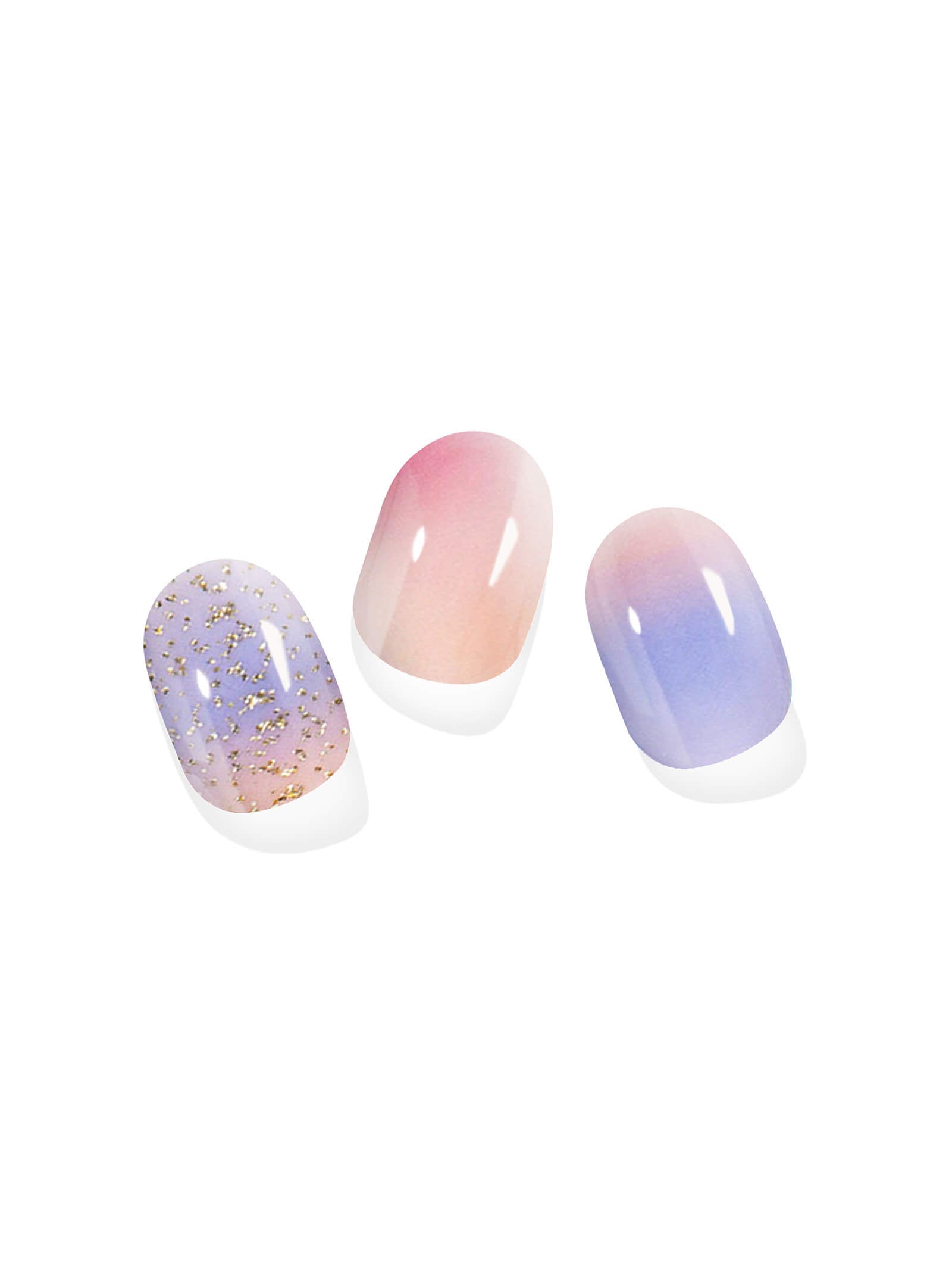 Pink and Purple Glitter Nail Stickers