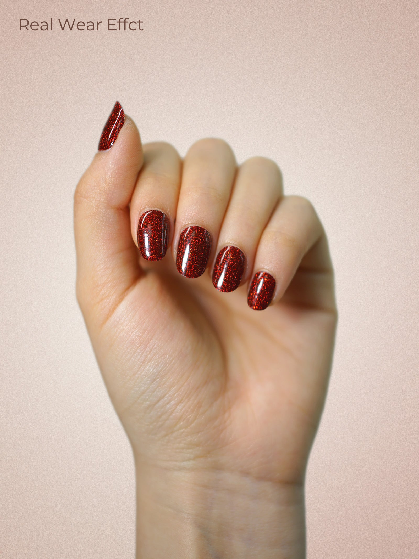 UV Free Gel Nail Strips - Midnight Ruby