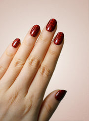 UV Free Gel Nail Strips - Midnight Ruby