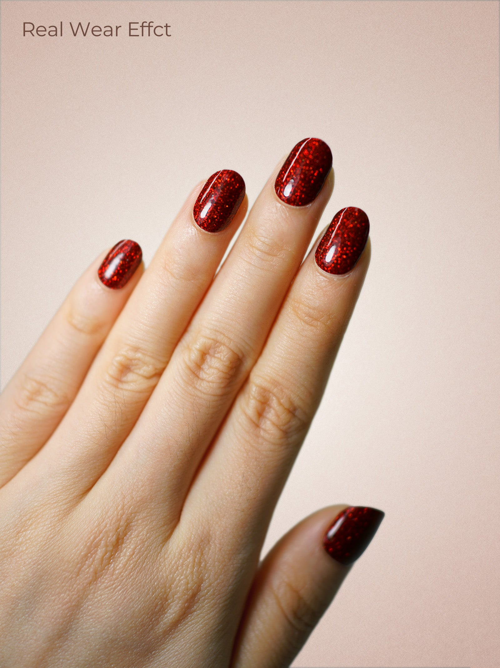 UV Free Gel Nail Strips - Midnight Ruby