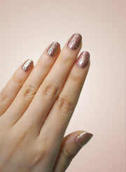 UV Free Gel Nail Strips - Liquid Shimmer Gold