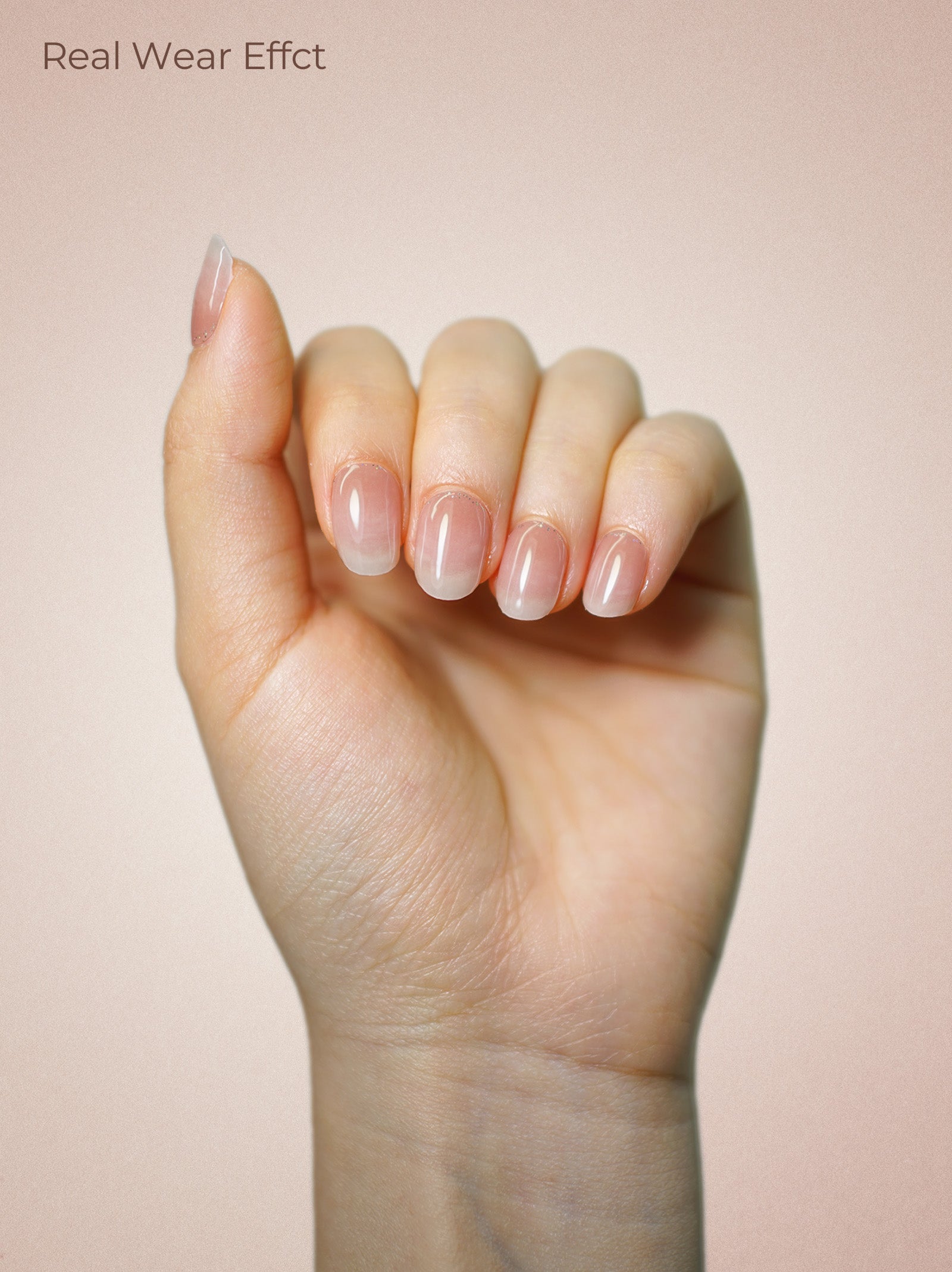 UV Free Gel Nail Strips - Sunset Glow Orange