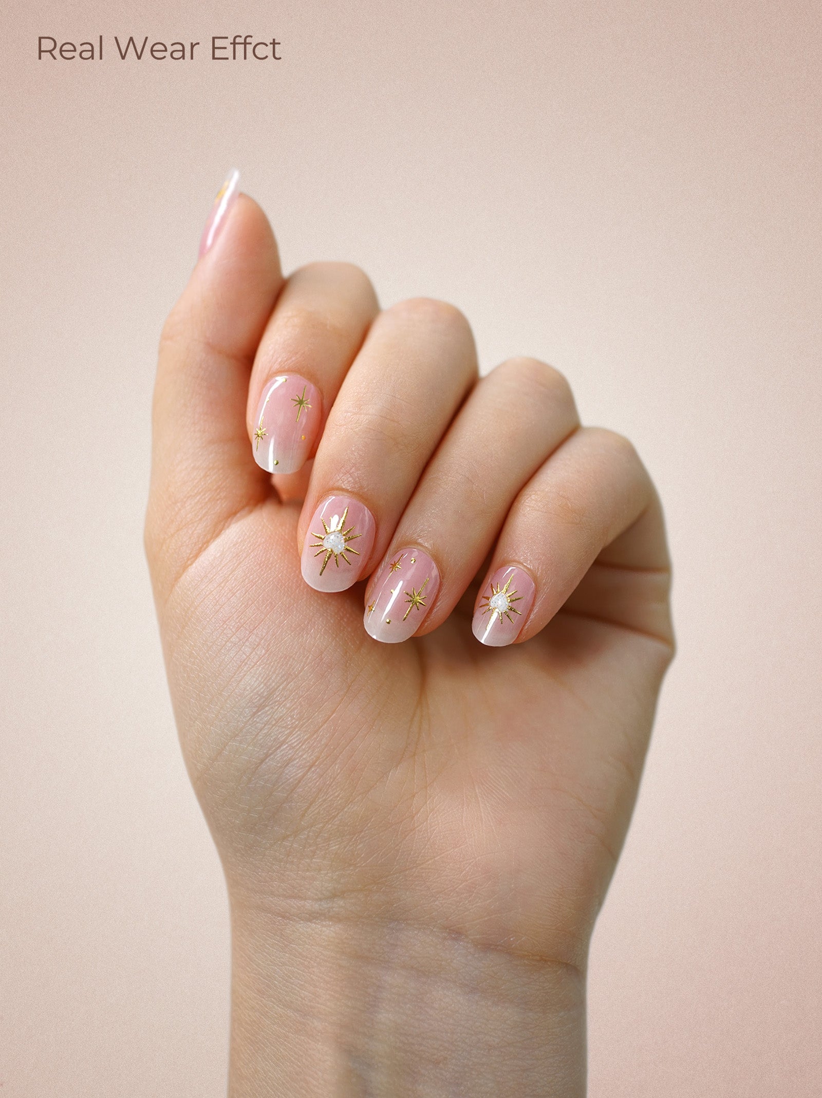 UV Free Gel Nail Strips - Satin Line Pink
