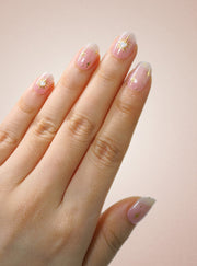 UV Free Gel Nail Strips - Satin Line Pink