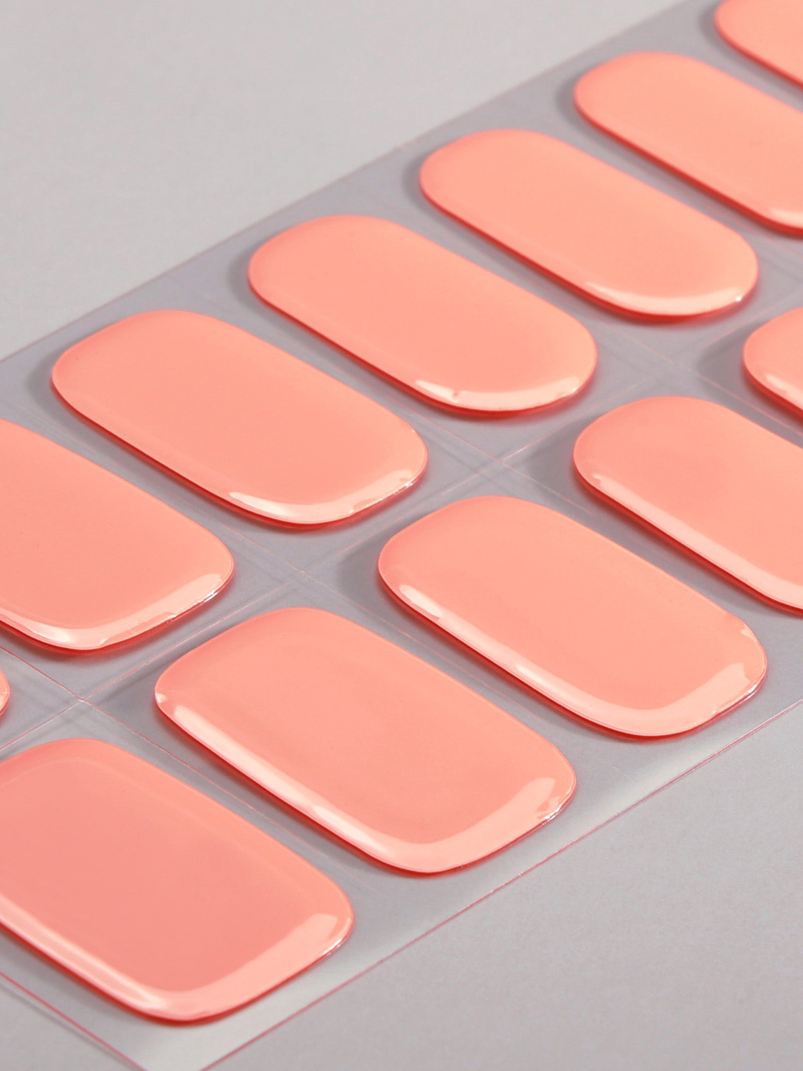 Classic peach pink nail design stickers