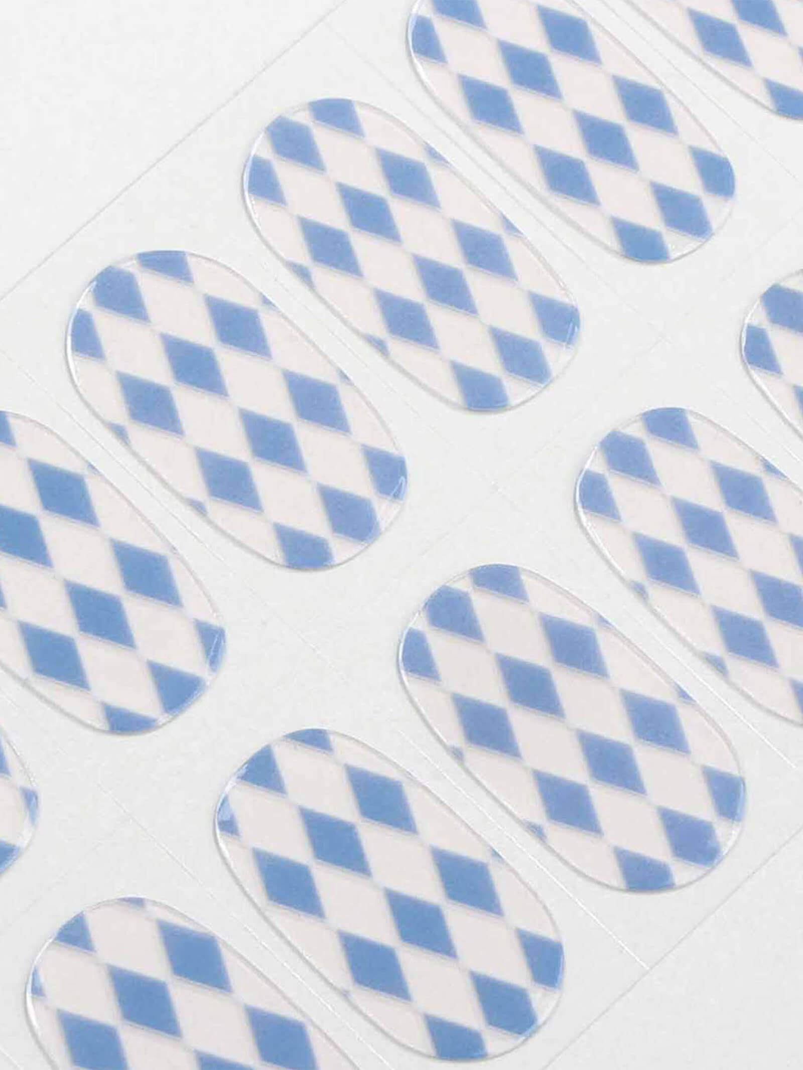 Elegant Modern Blue Plaid Nail Art Stickers