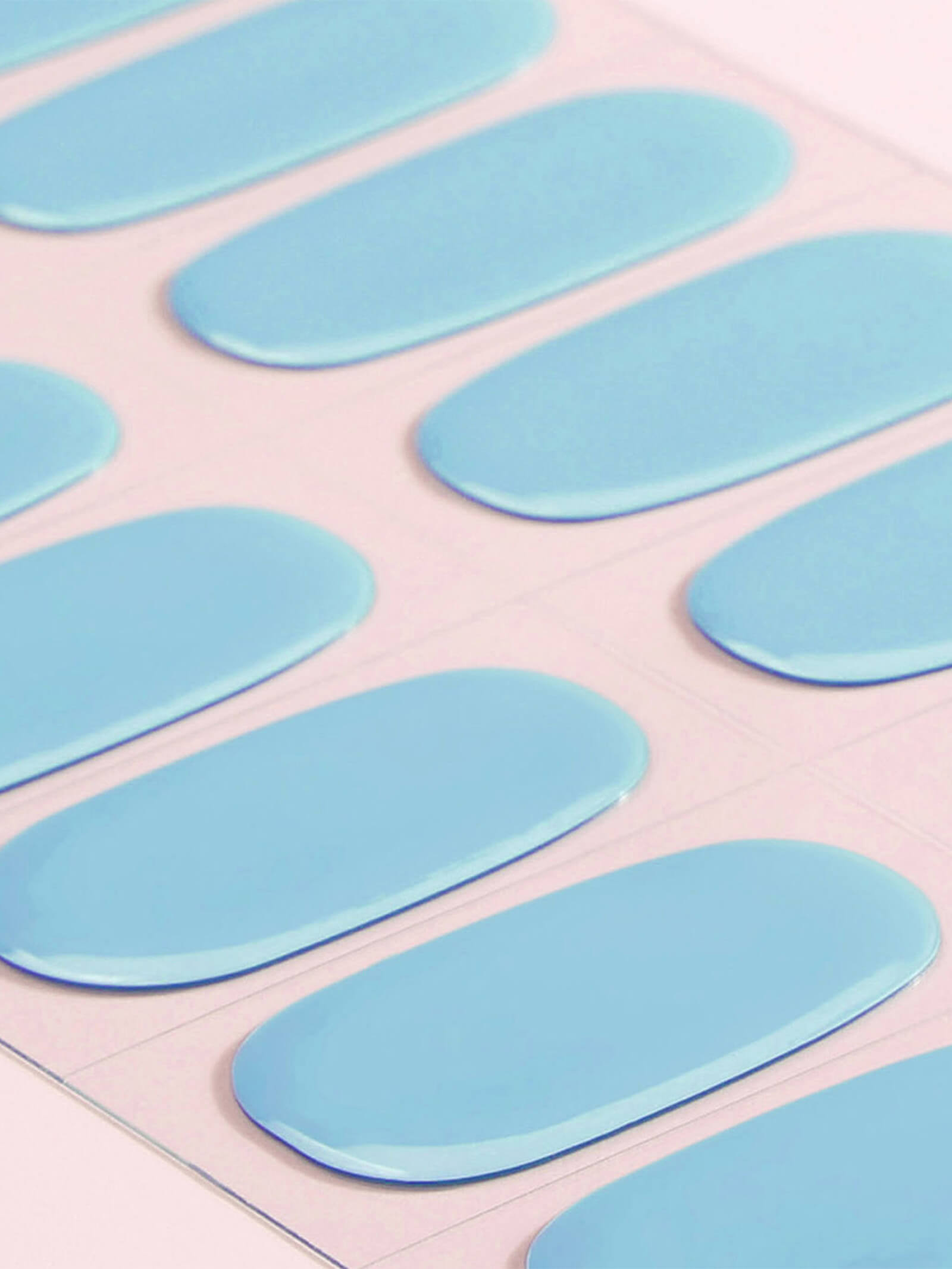 Calm sky blue nail stickers