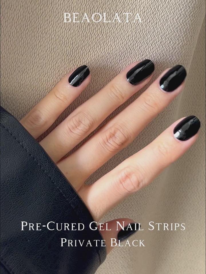 Cargar vídeo: Modern style black nail art stickers