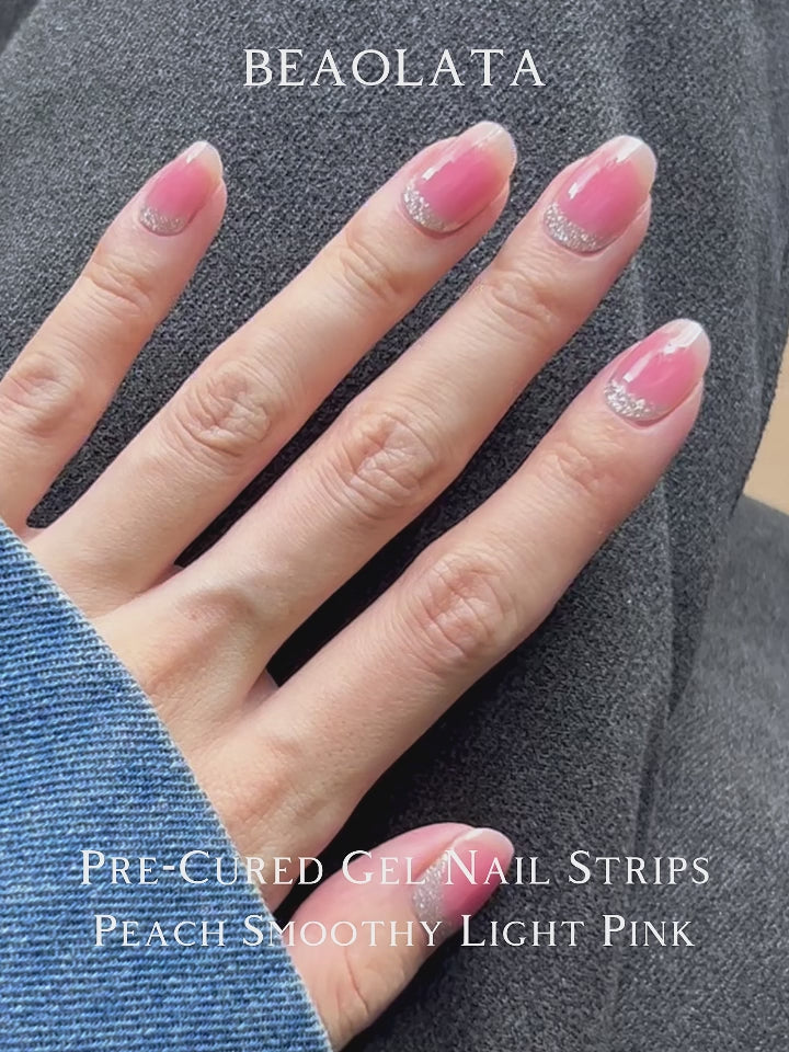 Cargar vídeo: Glamorous pink ombre nail art stickers