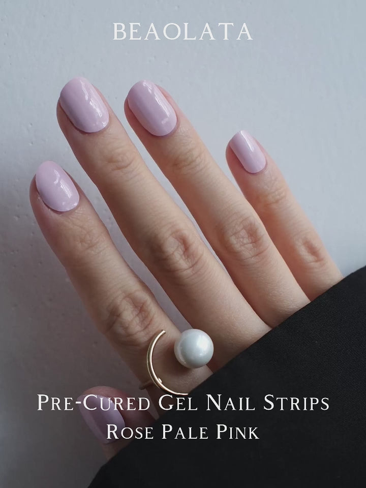 Charger la vidéo : Simple fashion solid color pink nail stickers